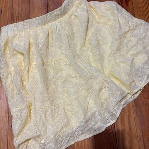 Yellow Eyelet Skirt